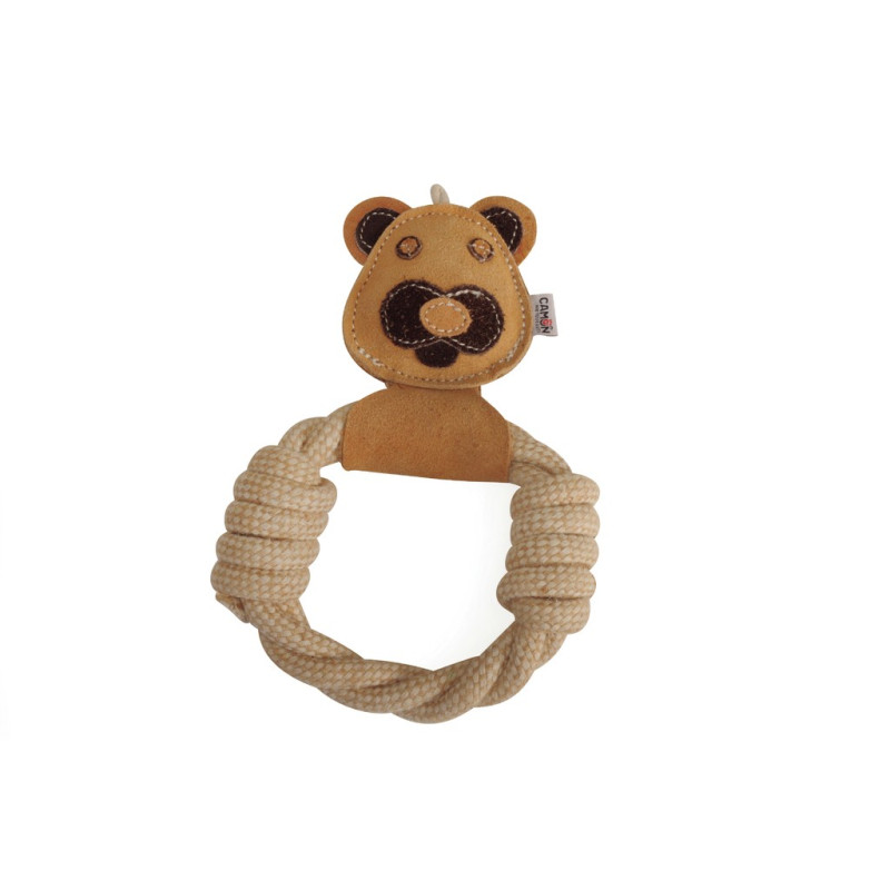 Jouet en cuir avec corde