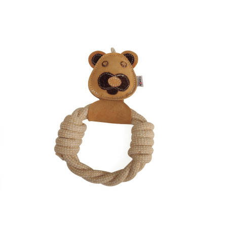 Jouet en cuir avec corde