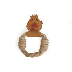 Jouet en cuir avec corde