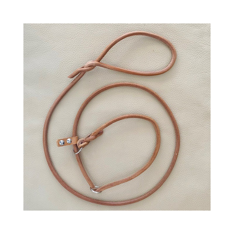 Laisse lasso cuir rond 8mm