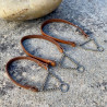 Collier Chainette Cuir Plat