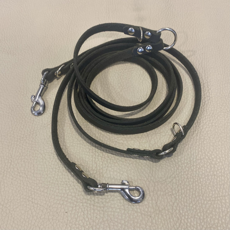 Laisse Cuir 3 Positions