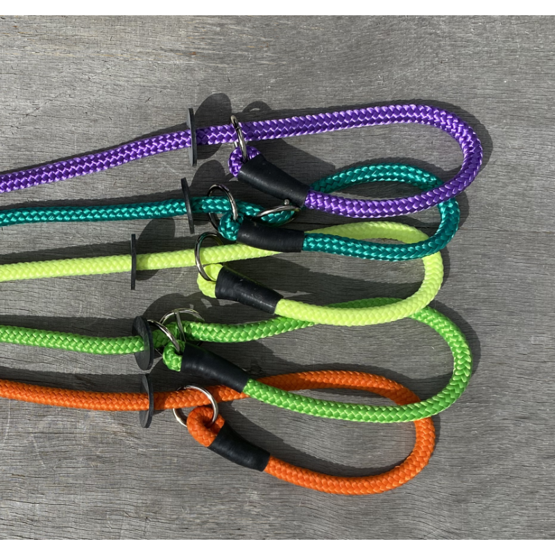 Laisse lasso  8 mm avec Bloqueur JULES&JULIE