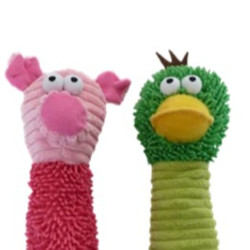 Peluches Ducky et Piggy