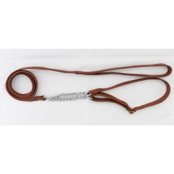 Laisse chaînette 9 mm JULES&JULIE
 Couleur-Marron Collier-30 à 55cm