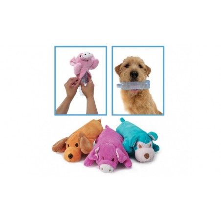 Chien Peluche avec Bouteille