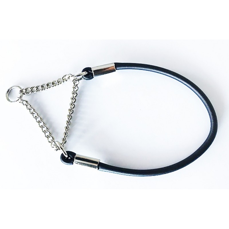 Collier Cuir Souple avec chaînette