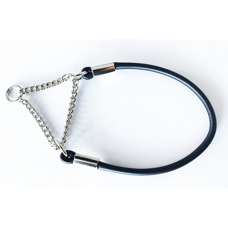 Collier Cuir Souple avec chaînette